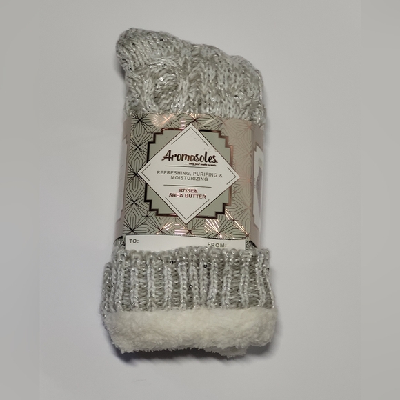 MINX NY Aromasoles▪︎Infused, Sherpa Socks w/rubber soles▪︎Sequin Speckled *New* - Picture 1 of 12